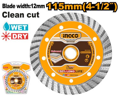 Disco diamante turbo 4-1/2" industrial