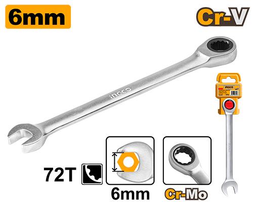 Llave mixta ratchet 6mm