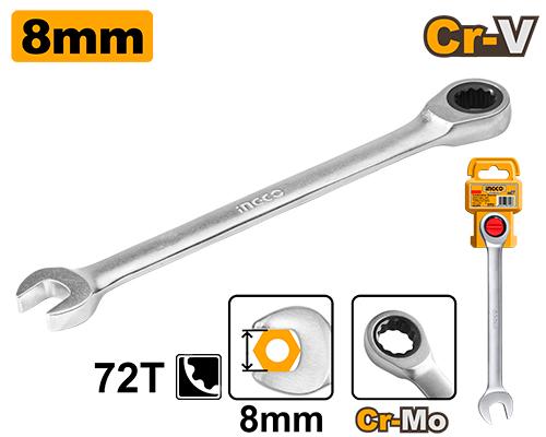 Llave mixta ratchet 8mm