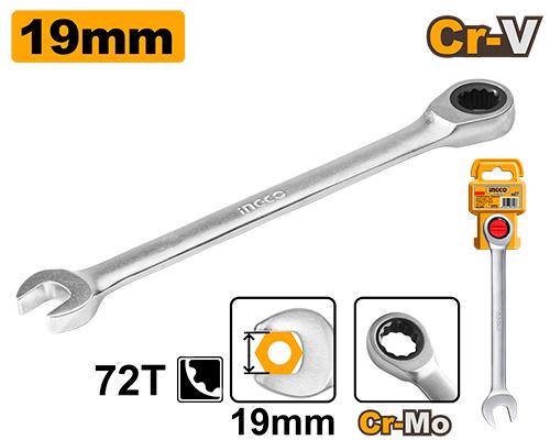 Llave mixta ratchet 19mm