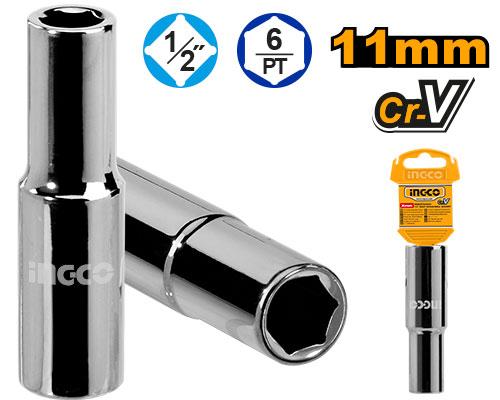 Dado largo 6PT 11mm 1/2"