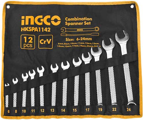 Set llaves boca-corona 12 piezas 6-24mm industrial
