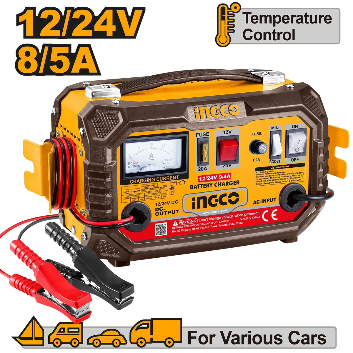 Cargador De Batería 12/24V 8.5A 32-150Ah