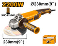 Amoladora angular 9" 2200W 6600RPM