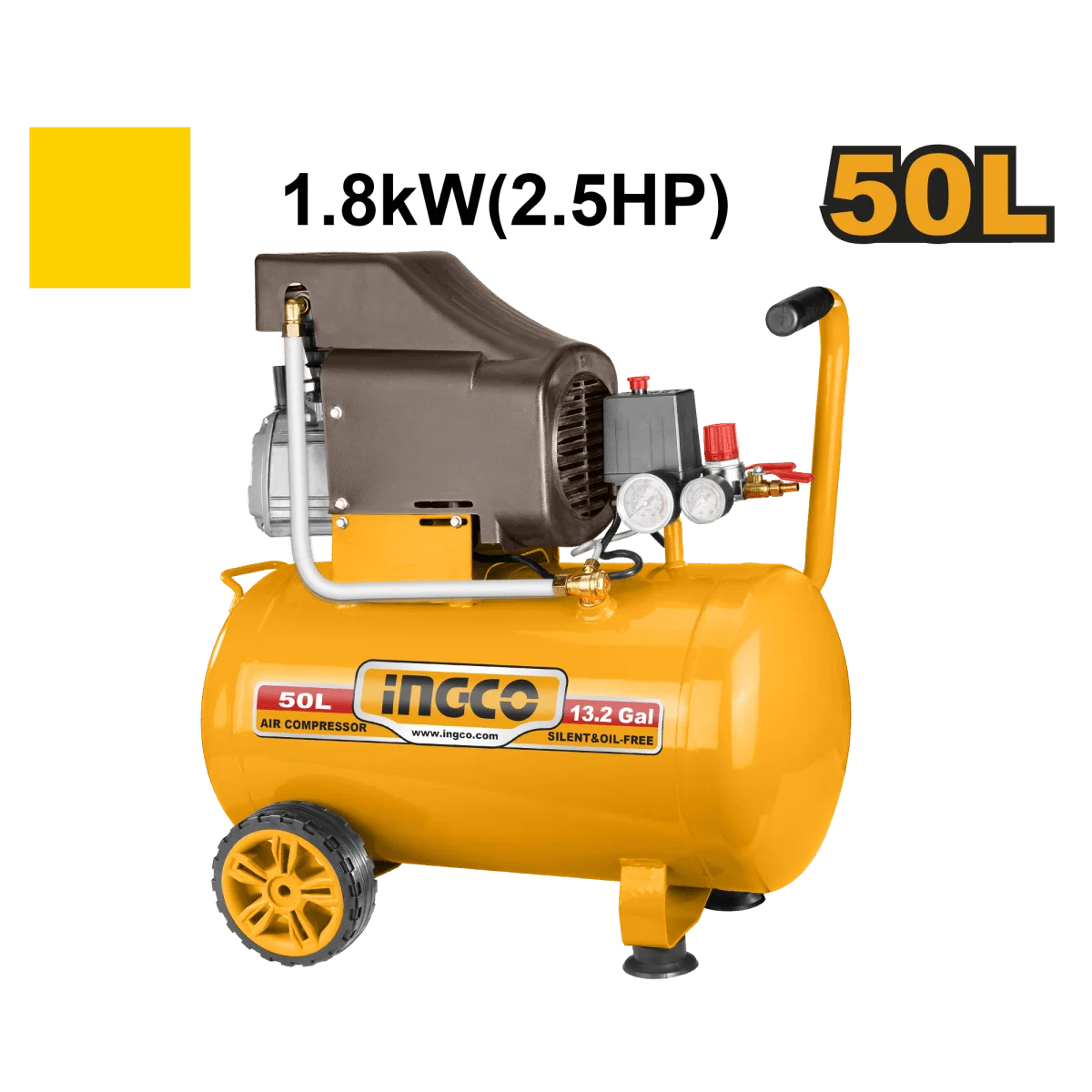 COMPRESOR DE AIRE 50L 1.8KW 2.5 HP